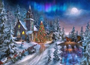 Christmas Night - Scratch and Dent Christmas Jigsaw Puzzle By Vermont Christmas Company