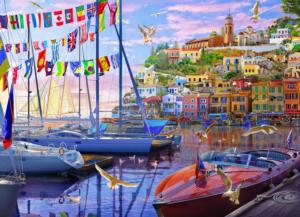 Boat Harbor Beach & Ocean Jigsaw Puzzle By Vermont Christmas Company
