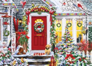 Winter Welcome      Around the House Jigsaw Puzzle By Vermont Christmas Company