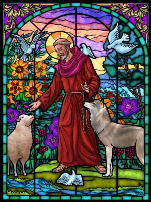 St. Francis of Assisi     Religious Jigsaw Puzzle By Vermont Christmas Company