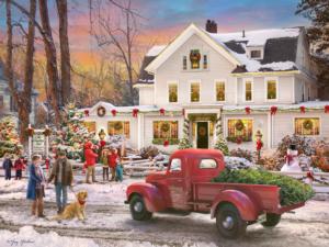 The Inn at Christmas - Scratch and Dent Christmas Jigsaw Puzzle By Vermont Christmas Company