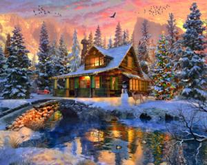 Rockies Christmas Snow Jigsaw Puzzle By Vermont Christmas Company