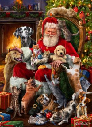Santa's Little Friends Christmas Jigsaw Puzzle By Vermont Christmas Company