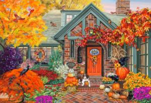 Cozy Autumn Around the House Jigsaw Puzzle By Vermont Christmas Company
