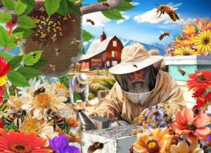 Beekeeper Farm Butterflies and Insects Jigsaw Puzzle By Vermont Christmas Company