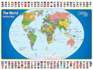 The World Map Maps & Geography Children's Puzzles By New York Puzzle Co