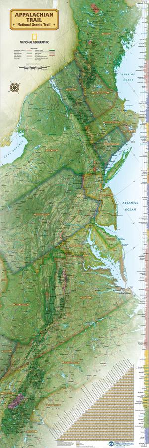 Appalachian Trail Maps & Geography Panoramic Puzzle By New York Puzzle Co