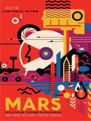 Visit Mars Magazines and Newspapers Jigsaw Puzzle By New York Puzzle Co