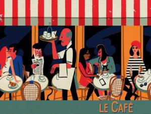 Le Café Paris & France Jigsaw Puzzle By New York Puzzle Co