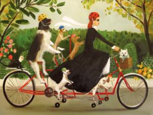 Miss Moon's Bike Bicycle Jigsaw Puzzle By New York Puzzle Co