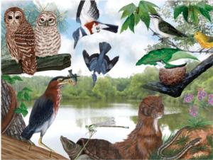 Summer Trail Birds Jigsaw Puzzle By New York Puzzle Co