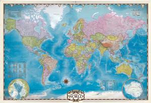 Map of the World with Poles Maps / Geography Jigsaw Puzzle By Eurographics