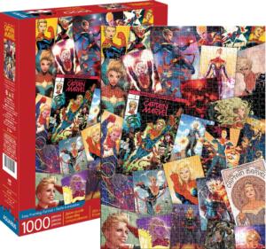 Marvel Captain Marvel Collage Superheroes Jigsaw Puzzle By Aquarius