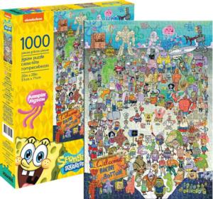 SpongeBob SquarePants Cast Pop Culture Cartoon Jigsaw Puzzle By Aquarius
