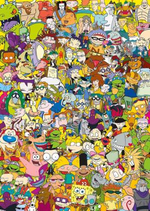 Nickelodeon Cast Pop Culture Cartoon Impossible Puzzle By Aquarius