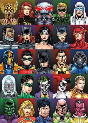 DC Comics Faces Super-heroes Jigsaw Puzzle By Aquarius