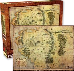 The Hobbit Map Movies & TV Jigsaw Puzzle By Aquarius