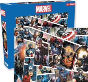 Marvel Captain America Panels Super-heroes Jigsaw Puzzle By Aquarius