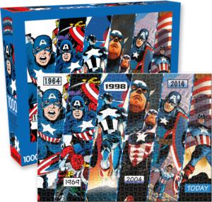 Marvel Captain America Timeline Captain America Jigsaw Puzzle By Aquarius