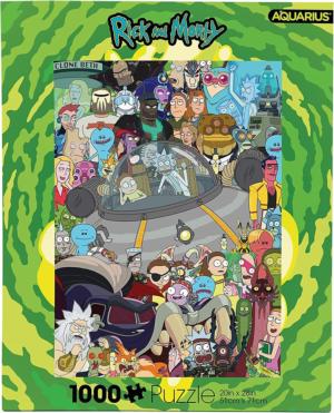 Rick & Morty Cast Pop Culture Cartoon Jigsaw Puzzle By Aquarius