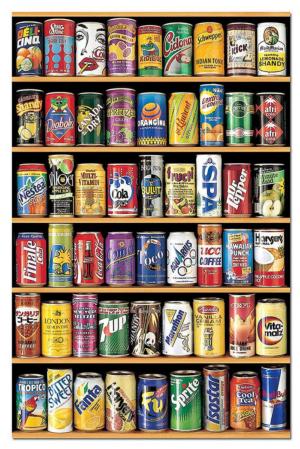 Cans Mini Puzzle Drinks & Adult Beverage Miniature Puzzle By Educa