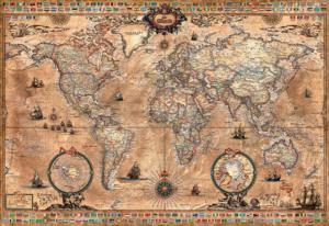 Antique World Map History Jigsaw Puzzle By Educa