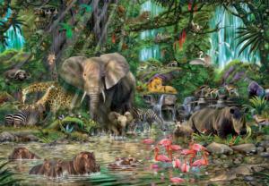 African Jungle Collage Impossible Puzzle By Educa