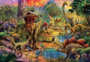Land of Dinosaurs - Scratch and Dent Dinosaurs Jigsaw Puzzle By Educa