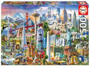 North America Landmarks Landmarks & Monuments Jigsaw Puzzle By Educa