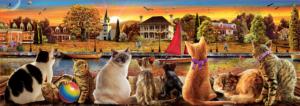 Cats On The Quay Cats Panoramic Puzzle By Educa