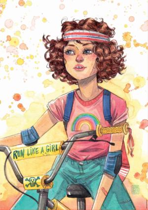 Run Like A Girl Bicycle Jigsaw Puzzle By Educa