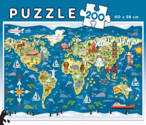 World Map Maps & Geography Children's Puzzles By Educa