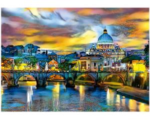 St. Peter's Basilica & St. Angelo Bridge  Italy Jigsaw Puzzle By Educa