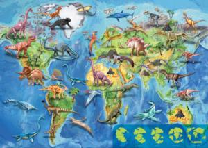 Dinosaurs Old World Map Dinosaurs Children's Puzzles By Educa