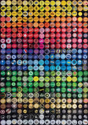 Bottle Caps Collage Rainbow & Gradient Jigsaw Puzzle By Educa