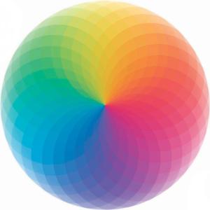 Rainbow Rainbow & Gradient Round Jigsaw Puzzle By Educa
