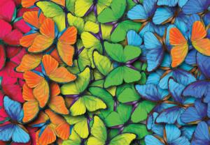 Rainbow Butterflies Collage Jigsaw Puzzle By Turner