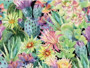 Pastel Succulents Flower & Garden Jigsaw Puzzle By Turner