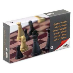 Cayro, Magnetic Chess & Draught Set Small By Piatnik