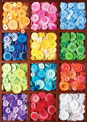 Box of Buttons Pattern / Assortment Jigsaw Puzzle By Colorcraft