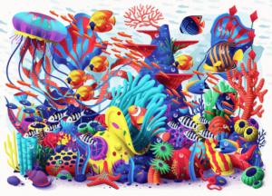 Ocean of Color - Scratch and Dent Fish Jigsaw Puzzle By Colorcraft