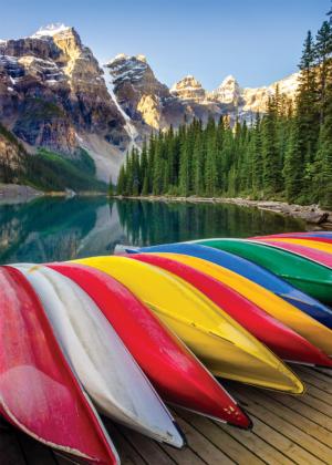 Mountain Lake Boats - Scratch and Dent Lakes & Rivers Jigsaw Puzzle By Colorcraft