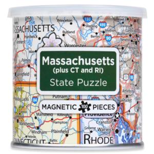City Magnetic Puzzle Massachusetts, Connecticut, Rhode Island Magnetic Puzzle By Geo Toys