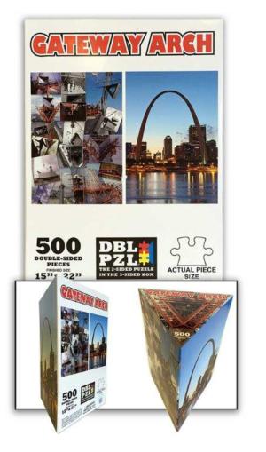 Gateway Arch Landmarks / Monuments Double Sided Puzzle By Jefferson National Parks Association