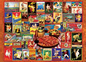Pasta, Pizza & Wine Collage Jigsaw Puzzle By Lucky Puzzles