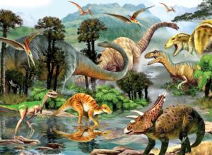 Dino Valley II - Scratch and Dent Dinosaurs Jigsaw Puzzle By Anatolian