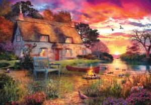 Evening Summer Cabin & Cottage Jigsaw Puzzle By Anatolian