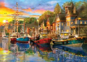 Harbour Lights - Scratch and Dent Sunrise & Sunset Jigsaw Puzzle By Anatolian