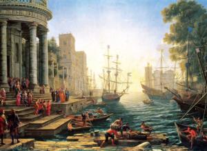 Seaport with the Embarkation of St. Ursula Seascape / Coastal Living Jigsaw Puzzle By Anatolian