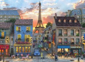 Streets of Paris Sunrise & Sunset Jigsaw Puzzle By Anatolian